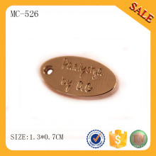 MC526 custom metal jewelry tags wholesale